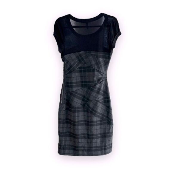 BCBG MAXAZRIA | Plaid Bandage Mini Dress (6) - Picture 2 of 6